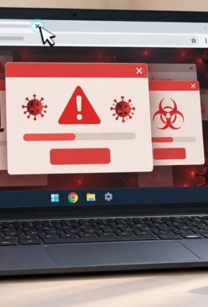 Fałszywy alert wirusowy, bezpiecznie zamknij kartę